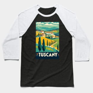 A Vintage Travel Art of Tuscany - Italy Baseball T-Shirt